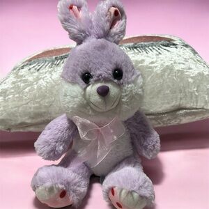 Calplush Purple Bunny Plush Toy 11.5” Tall NWOT Easter Decor